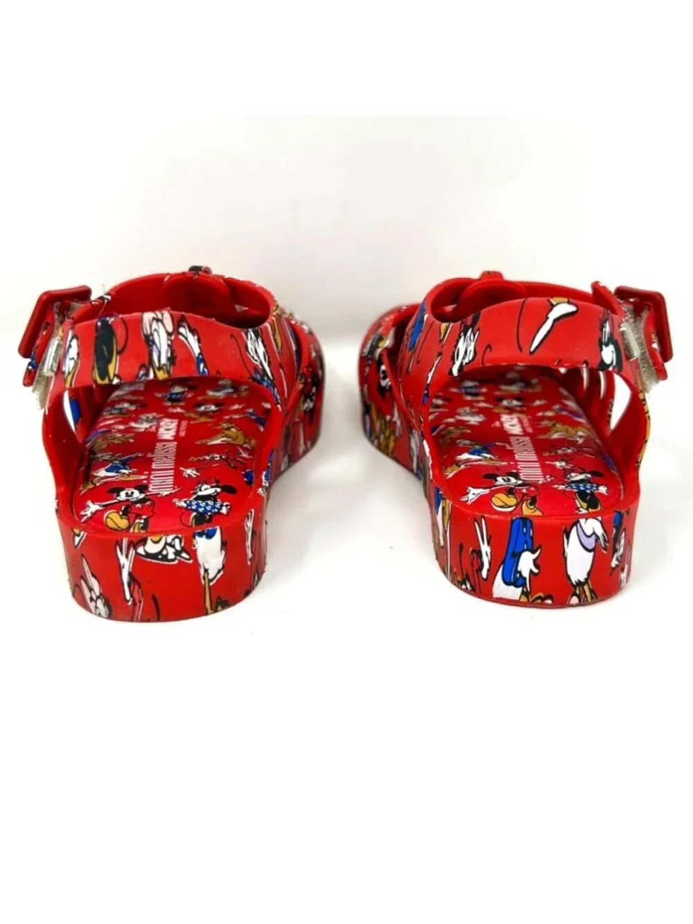 Mini Melissa Disney Mickey Friends Jelly Sandals Toddler Girls 8 Red Disney New